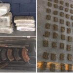 En Santa Cruz aseguran armas y droga; sobre el caso se integra una carpeta de inevstigación.