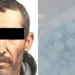 Sujeto detenido en posesión de 138 pastillas de fentanilo; hoy está a disposición de la Fiscalía General de la República.