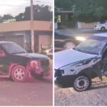 Un herido en fuerte choque automovilístico ocurrido esta tarde de martes en el bulevar Pedro G. Moreno, colonia San Vicente.