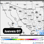 #SONORA Pronóstico del tiempo para este día jueves; temperaturas máximas de entre los 23 a 31 grados centígrados, sin probabilidad de lluvia.
