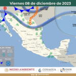 Ingresa hoy frente frío número 15 por el noroeste del estado; estará ocasionando un ligero descenso en las temperaturas y posibles tolvaneras.