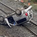 Accidente en la carretera, con varios lesionados; las víctimas fueron trasladadas al Hospital General de Magdalena de Kino.