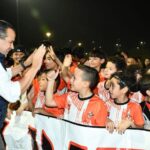 Reconoce Toño Astiazarán a campeonas y campeones de la Liga Hermosillo Zona Norte 2023; reiteró su apoyo al deporte en la coronación de 42 equipos en la Unidad Deportiva Pueblitos.