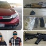 Detienen a pareja armada en Querobabi; por otra parte, en Oquitoa aseguran fusiles de asalto, cargadores y cartuchos.