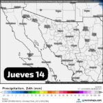 Temperaturas máximas en Sonora de 18 a 29 grados centígrados, hoy; se esperan rachas de viento de hasta 40 km/h, sin posibilidad de lluvia.