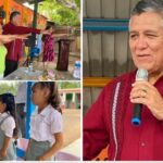 Alcalde Luis Fuentes y presidenta de DIF Xochitl Mejía clausuran cursos de C.A.I.C; durante el evento, el jefe de la Comuna empalmense compartió un mensaje a los pequeños graduados.