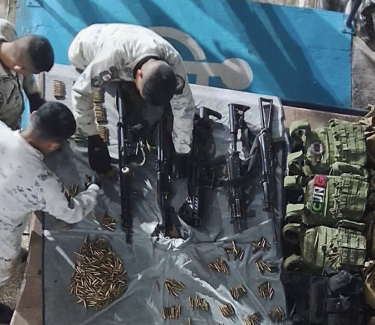 Aseguran arsenal en Nayarit