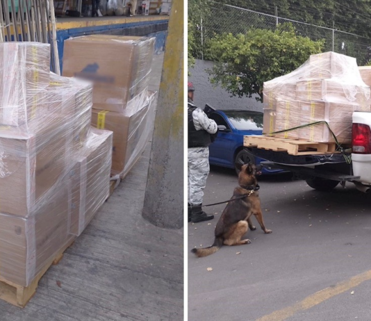 Hallan 120 kilos de droga en las afueras de empresa de paquetería