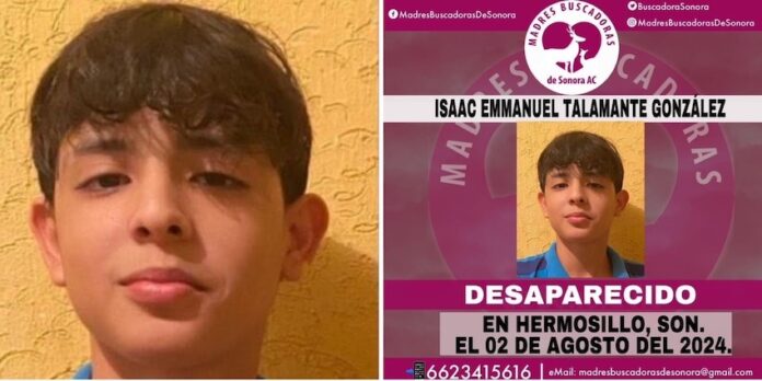#HERMOSILLO ¡Desparece jovencito en Hermosillo!; se trata de Isaac Emmanuel, piden ayuda para localizarlo.