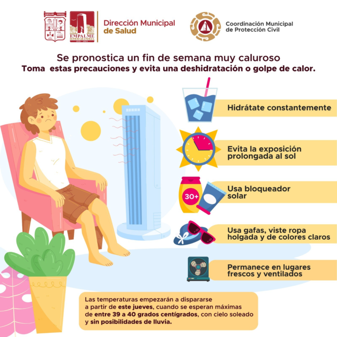 Alerta Ayuntamiento por fin de semana muy caluroso y llaman a la población a tomar precauciones.