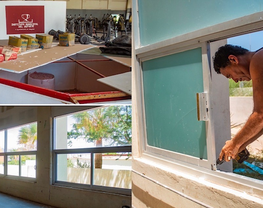 Avanzan trabajos de rehabilitación de la Unidad Deportiva