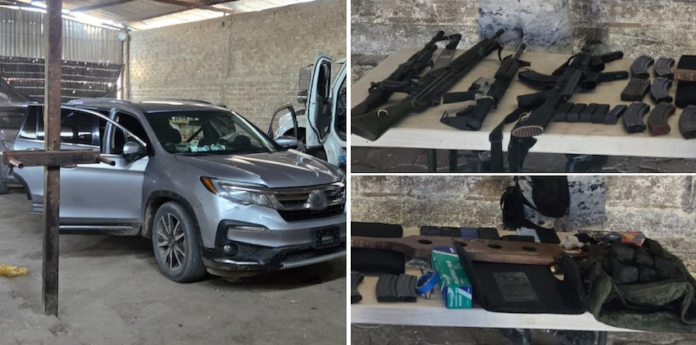 Hallan casa de seguridad y rescatan a dos personas; diez presuntos plagiarios fueron detenidos.