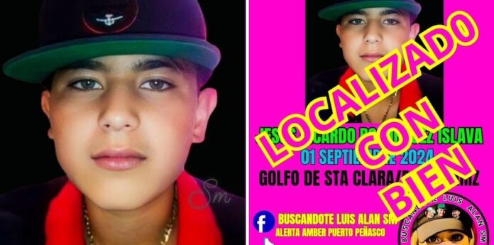 #SLRC Hallan con vida a jovencito; Jesús Ricardo estaba desaparecido desde el 01 de septiembre.