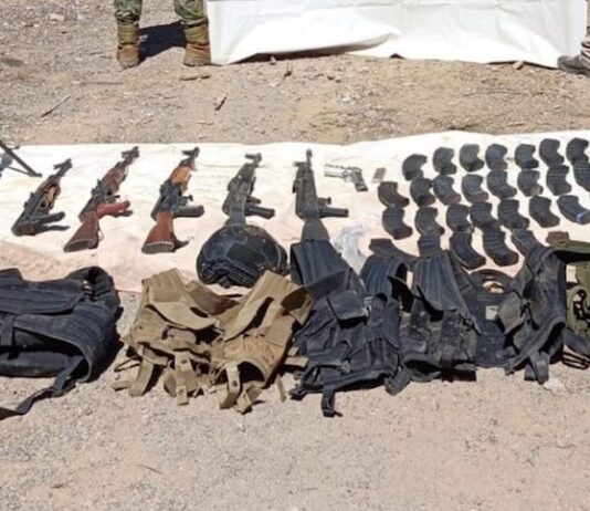 Aseguran más armamento en Sonoyta