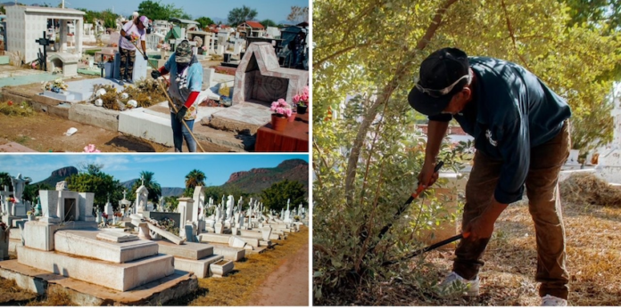 #GUAYMAS Avanza Ayuntamiento de Guaymas en limpieza de panteones; para garantizar la seguridad de las familias y visitantes que acuden este 1 y 2 de noviembre.