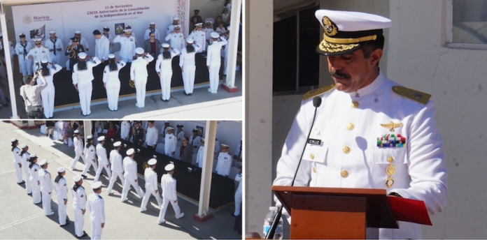 Sexta Región Naval conmemora el 23 de noviembre Día de la Armada de México, y 315 elementos de este mando naval que ascendieron al grado inmediato superior en Guaymas, Sonora.