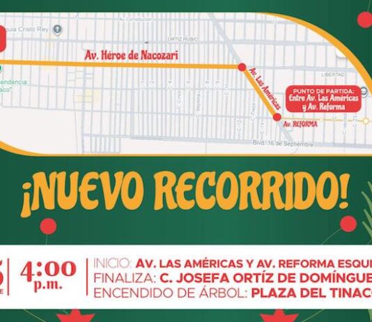 Este será el recorrido del Desfile Navideño en Empalme