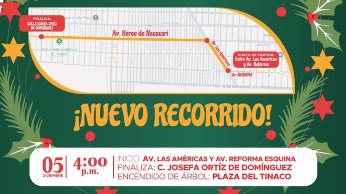 Este será el recorrido del Desfile Navideño en Empalme; la alegría, y el espíritu festivo llenarán cada rincón de la ciudad.