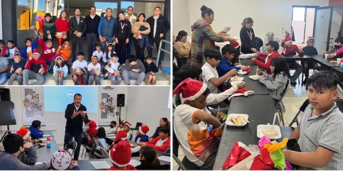 Ofrecen posada navideña a alumnos del 5to grado de la primaria 'Jesús García', evento coordinado por el Museo Ferrocarrilero.
