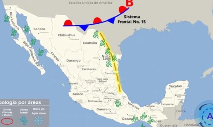 Temperaturas mínimas desde los -5°C a 0°C en regiones altas montañosas; el nuevo frente frío se espera ingrese al país mañana miércoles.