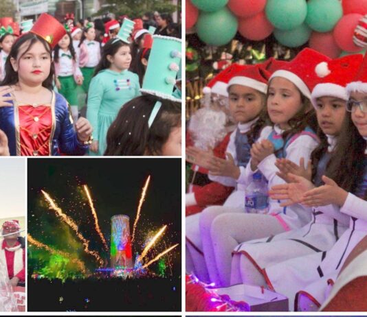 De fiesta navideña Empalme