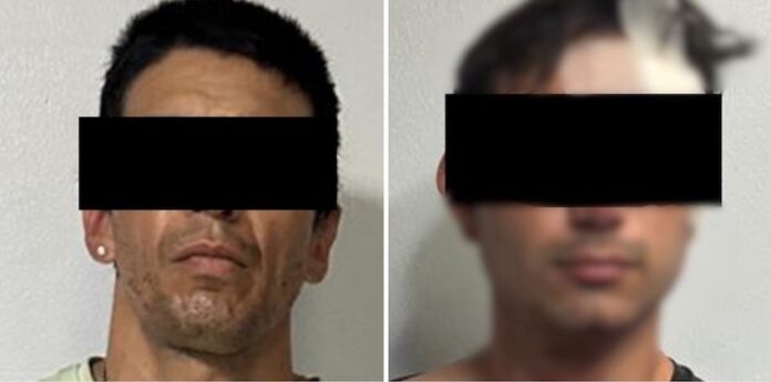 Dos detenidos tras atentar contra vecino de SLRC; se les aseguró una pistola, con cargador y cartuchos útiles.