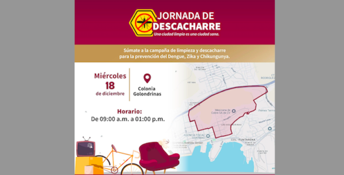 A participar en Jornada de Descacharre invita el Ayuntamiento de Guaymas a vecinos de Golondrinas; el próximo miércoles en el sector Golondrinas.