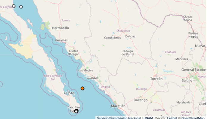 #NACIONAL Tembló en La Paz, B.C., esta madrugada; informa el Servicio Sismológico Nacional.
