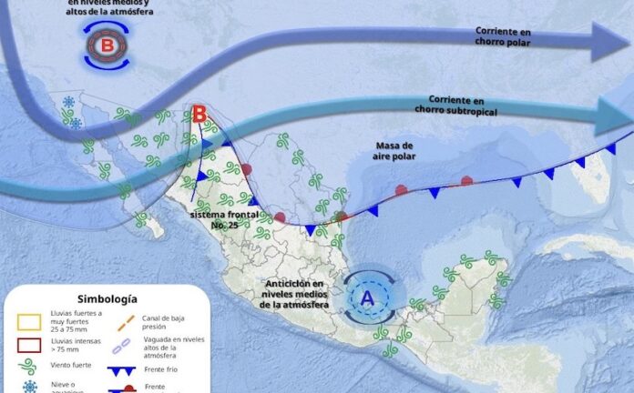 #SONORA Para miércoles y jueves se prevé caída de nieve o aguanieve; el día de hoy el frente frío número 25 continuará su desplazamiento sobre Sonora.