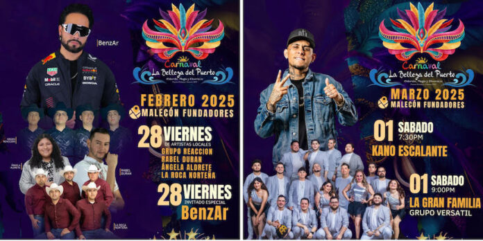 #PUERTO PEÑASCO Invita Puerto Peñasco a su Carnaval 2025; bonitos desfiles de carros alegóricos, música, luz y alegría, para toda la familia, desde el viernes 28 de febrero.