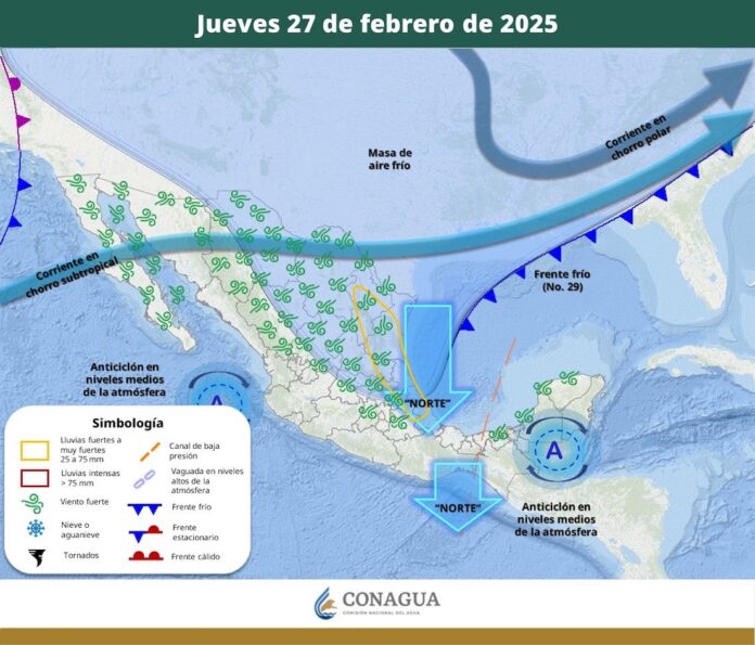 #SONORA Dos nuevos frentes fríos en Sonora; para los días sábado, domingo, lunes y martes; se pronostican fuertes vientos y descenso en la temperatura.