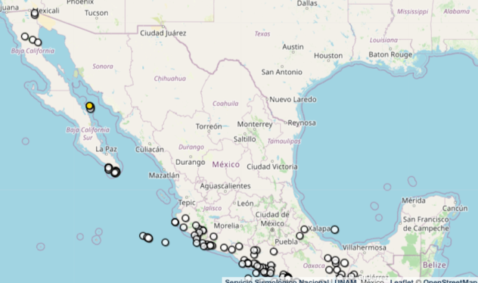 #GUAYMAS Tembló 4 veces frente a costas de Sonora, a primera hora de hoy; un sismo de 4.1 grados, dos más de 3.7 y el otro de 4 grados en la escala de Richter.