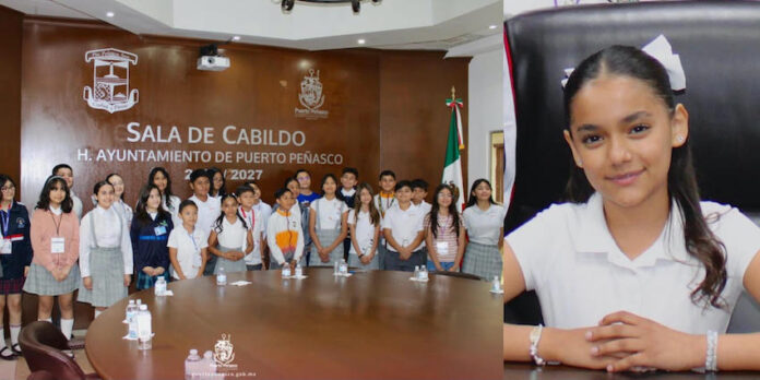 Instala Puerto Peñasco Cabildo Infantil 2025 con 47 estudiantes destacados; en el marco de la celebracón del Día del Niño.