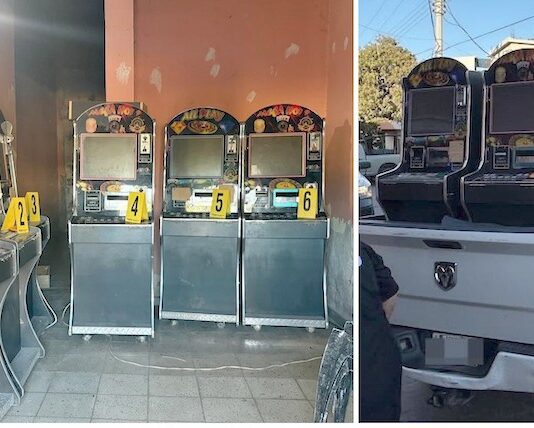 Aseguran máquinas tragamonedas durante cateo en Guaymas