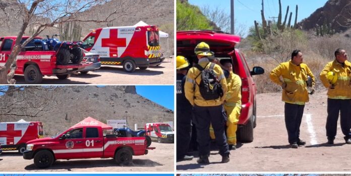#SAN CARLOS Mujer se queda ‘varada’ en la cima del Cerro Tetakawi; elementos de Bomberos Voluntarios subieron para rescatarla.