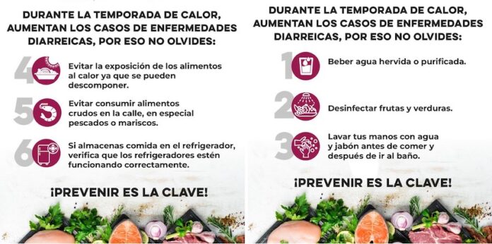 Previenen enfermedades gastrointestinales ante altas temperaturas; especialmente en los grupos más vulnerables, como menores de cinco años y adultos mayores.