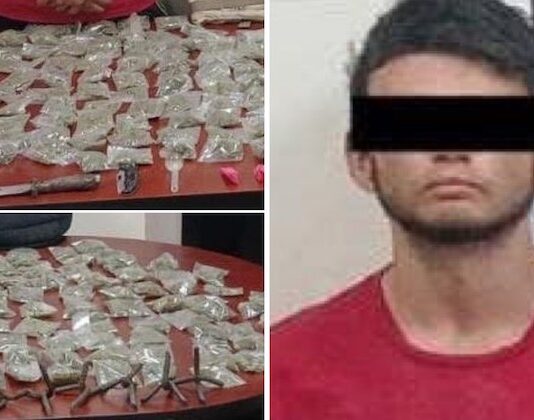 Cae sujeto con más de 200 dosis de droga
