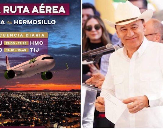 Gobernador Durazo fortalece conectividad y turismo en Sonora con nueva ruta aérea Hermosillo–Tijuana