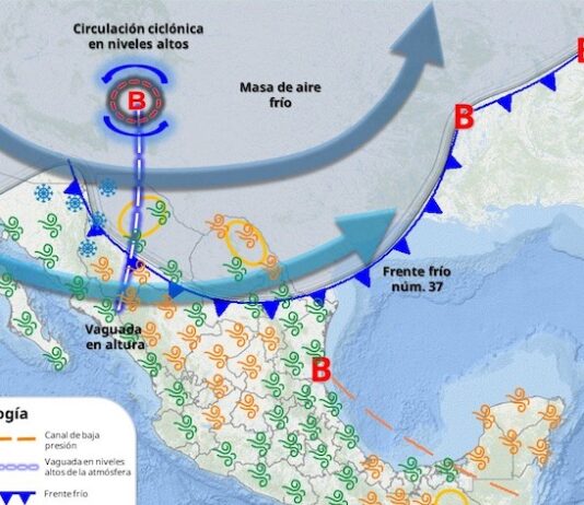 Durante hoy, el frente núm. 37 será reforzado por una nueva masa de aire frío