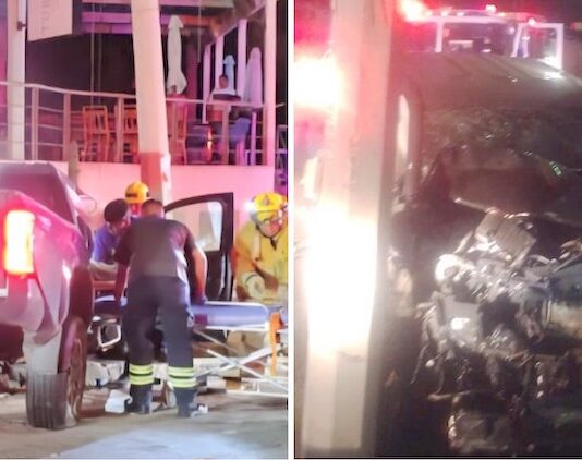 Siete heridos en fuerte choque por alcance en el bulevar Tetakawi