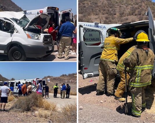 Otro accidente en el camino al Delfinario; 10 turistas heridos