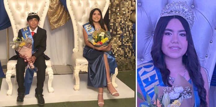 Kamila, reina del Día del Estudiante; junto con el rey Johan, fueron coronados ayer miércoles; ¡felicidades!.
