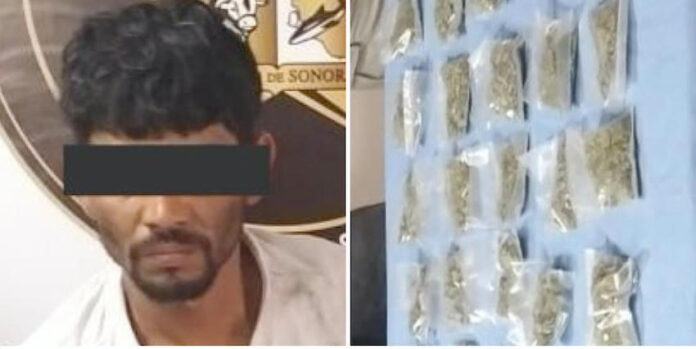 #CAJEME Detenienen a sujeto en posesión de arma de fuego y droga; durante un operativo conjunto en Ciudad Obregón.
