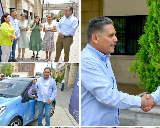 Entrega Antonio Astiazarán vehículo eléctrico a ganador del sorteo “En la H Cumpliendo ganas”