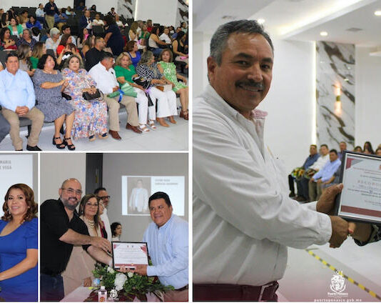 Rinden homenaje a docentes por su trayectoria en el Día del Maestro