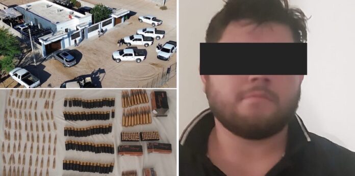 Aseguran cartuchos en cateo y detienen a un sujeto; operativo llevado a cabo en San Luis Río Colorado.