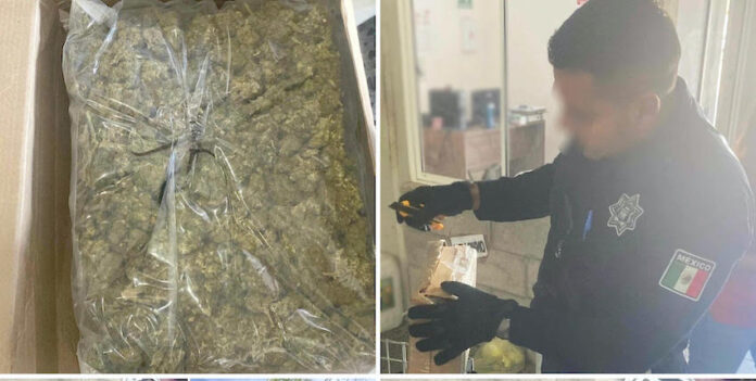 #CAJEME Localizan paquetes con mariguana en servicio de paquetería; tras un reporte anónimo a la línea de emergencias 9-1-1.