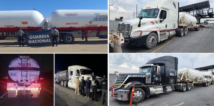 #NACIONAL Fuertes golpes al ‘huachicol’ en carreteras de México; aseguran seis pipas con más de 230 mil de hidrocarbudo y 39 mil kilos de gas de procedencia ilícita; hay 5 choferes detenidos.