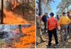 Continúa en activo incendio forestal en Nácori Chico