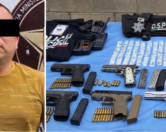 Policía Municipal detenido con armas y droga